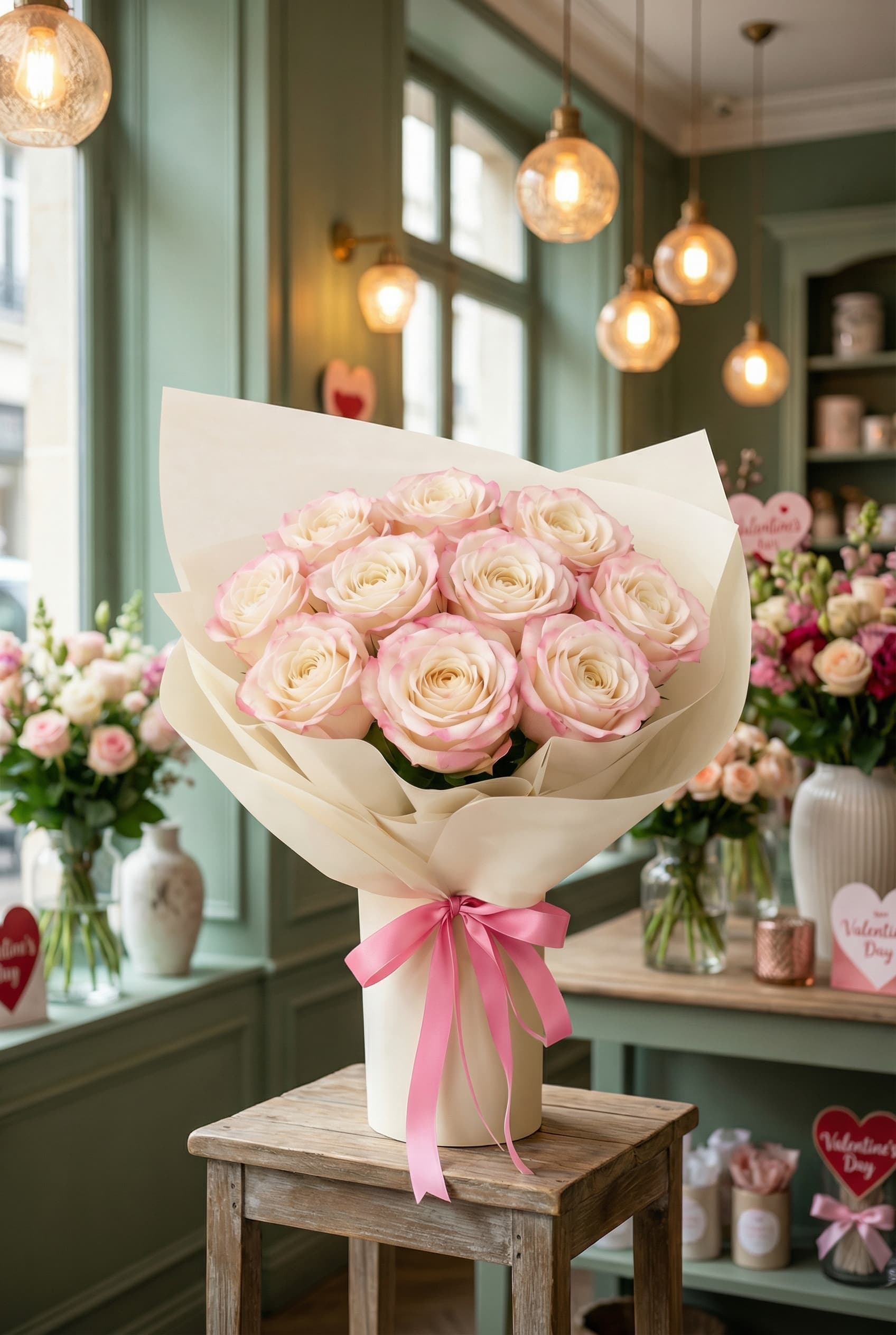 Misty Pink Rose Bouquet
