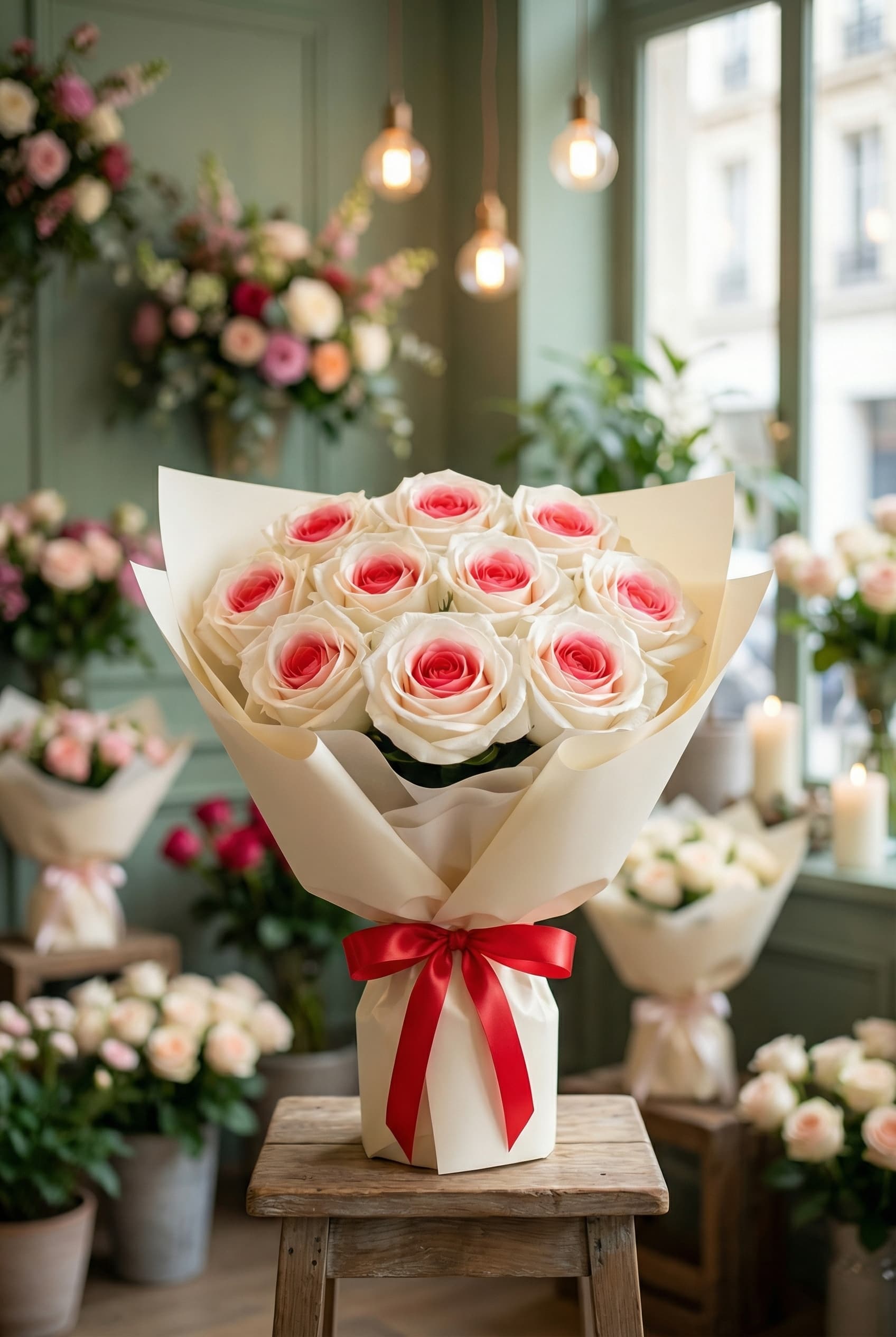 Watermelon Red Rose Bouquet